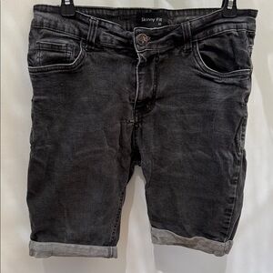 Men's Black Denim Shorts